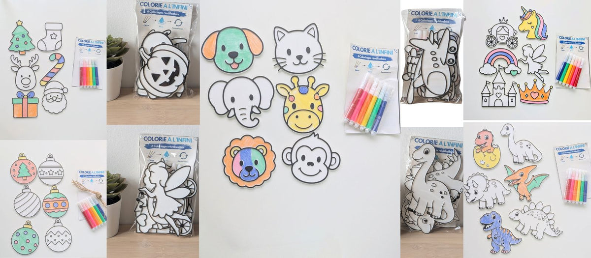 Coloriage réutilisable enfant : une activité créative à refaire