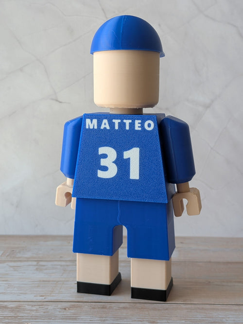 Figurine football Paris personnalisée avec le prénom Matteo et le numéro 31 au dos