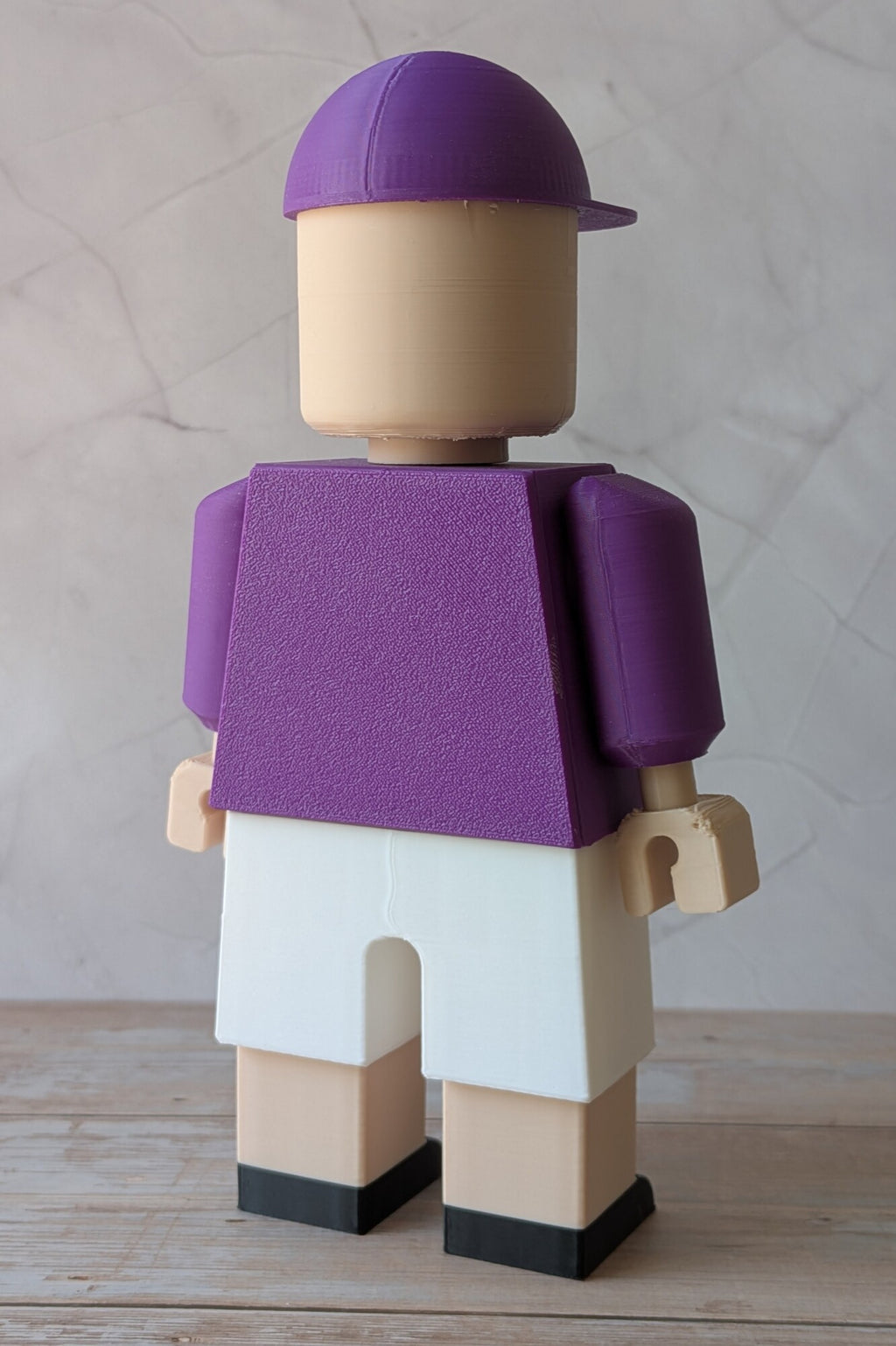 Vue arrière de la figurine football Toulouse avec emplacement personnalisable au dos